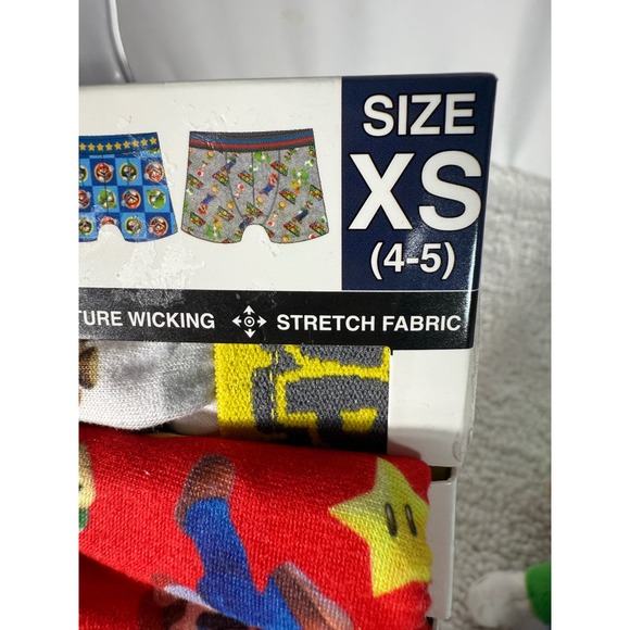 Super Mario Bros Boys Boxer Briefs XS (4-5) Underwear New and 3 Plushie Bundle - Picture 8 of 12
